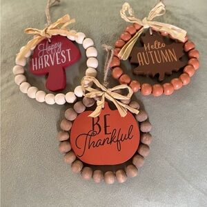 Autumn Harvest Beaded Hanging Decor Set